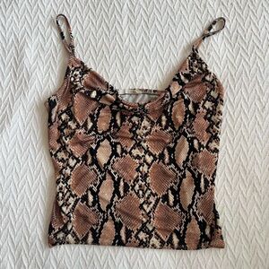 Snake Print Cami Top